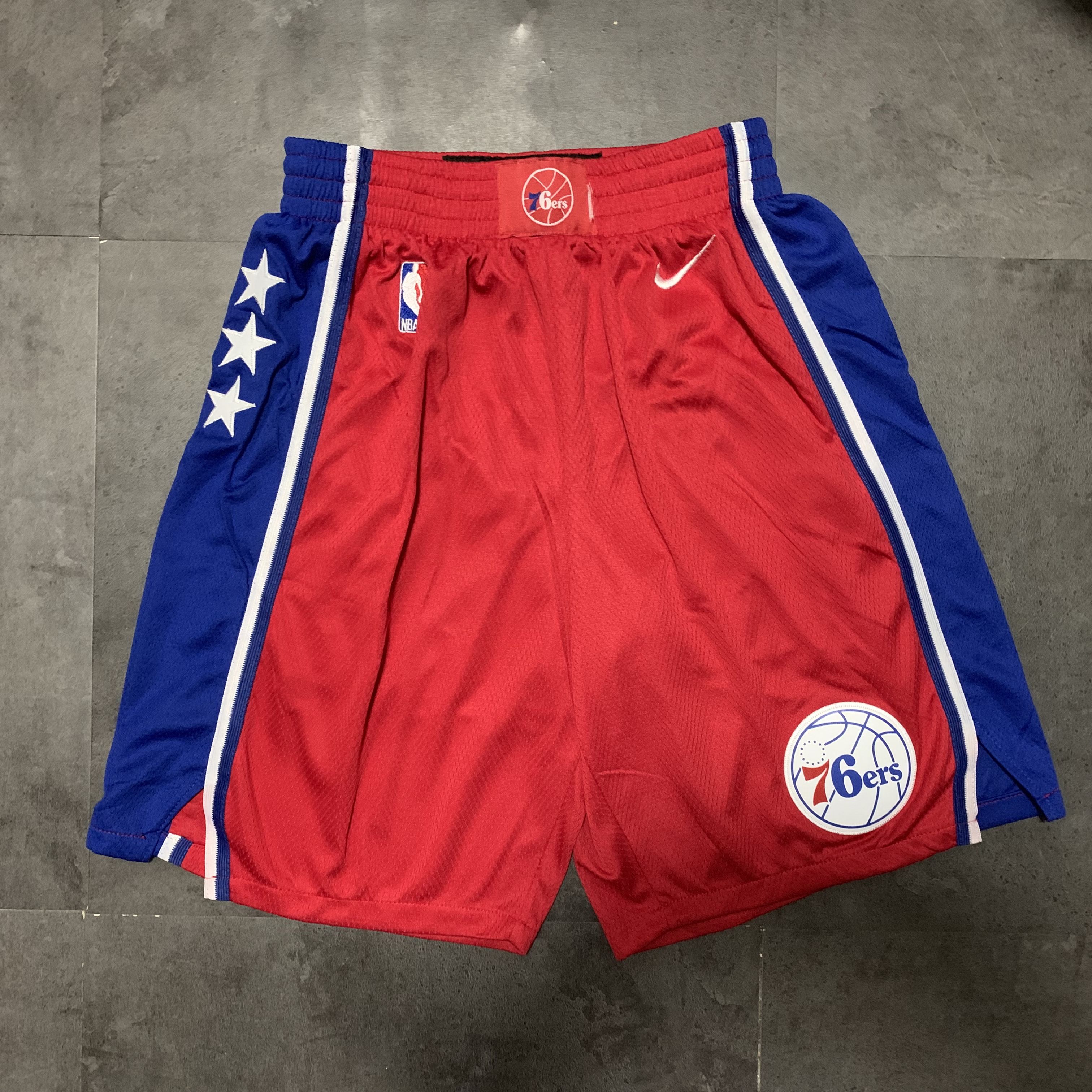 Men NBA Philadelphia 76ers Red Nike Shorts 04161